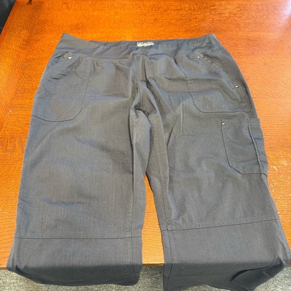 Purple Label Yoga by Healing Hands XLP dark gray scrub pants lots of pockets - Picture 7 of 10